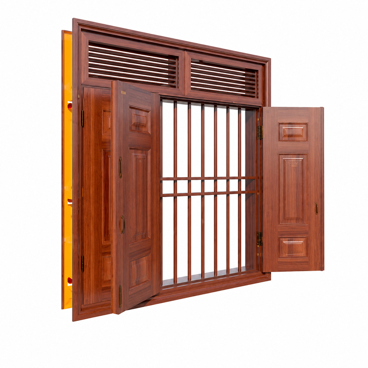 Cửa Sổ Thép Vân Gỗ SGDCSTVG-04
