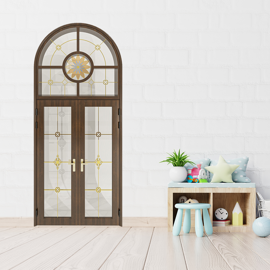 Cửa Nhôm Vân Gỗ SGD-CNVG-10