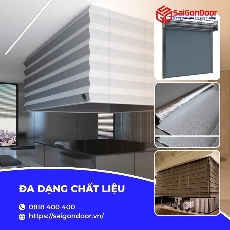 Màn ngăn cháy đa dạng về chất liệu giúp tăng khả năng chống cháy