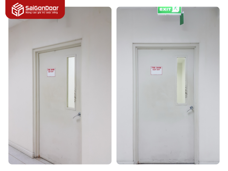 Cửa thép chống cháy có ô kính chống cháy