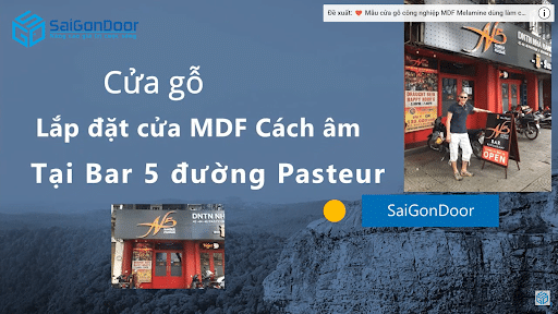 Quy trình lắp đặt cửa gỗ MDF cách âm tại Bar Five đường Pasteur 