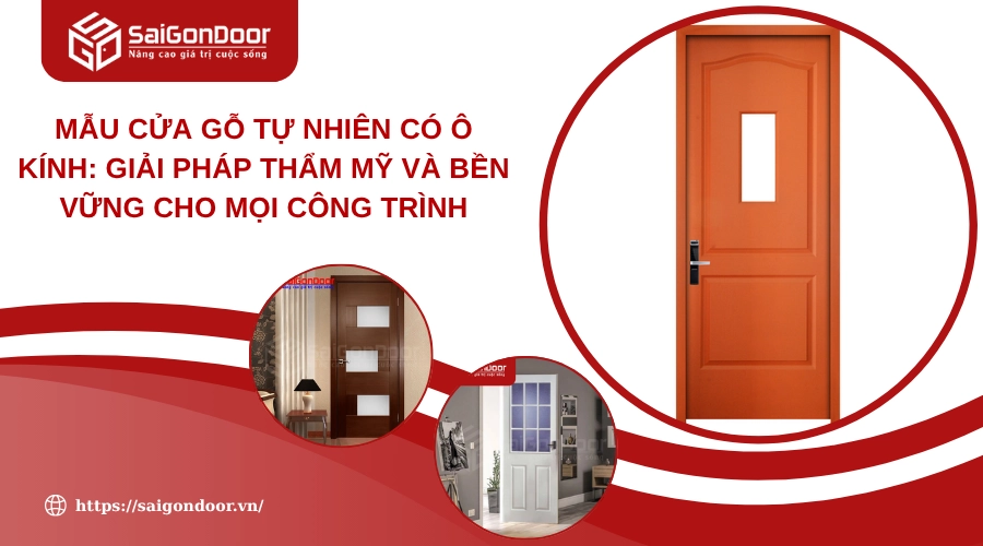 Mẫu Cửa Gỗ Tự Nhiên Có Ô Kính: Giải Pháp Thẩm Mỹ Và Bền Vững Cho Mọi Công Trình