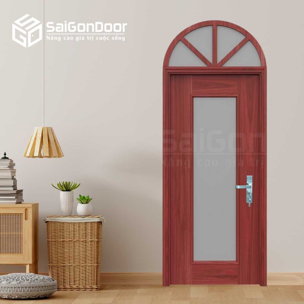 Vaulted wood grain steel door TVGVom-SGD-8