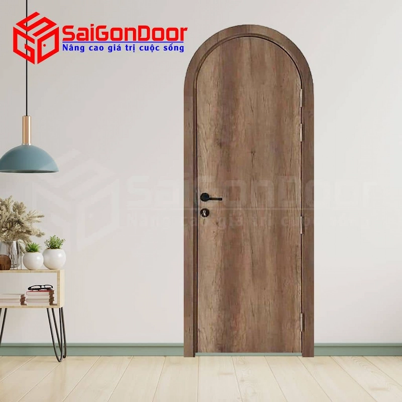 mẫu cửa gỗ vòm đẹp