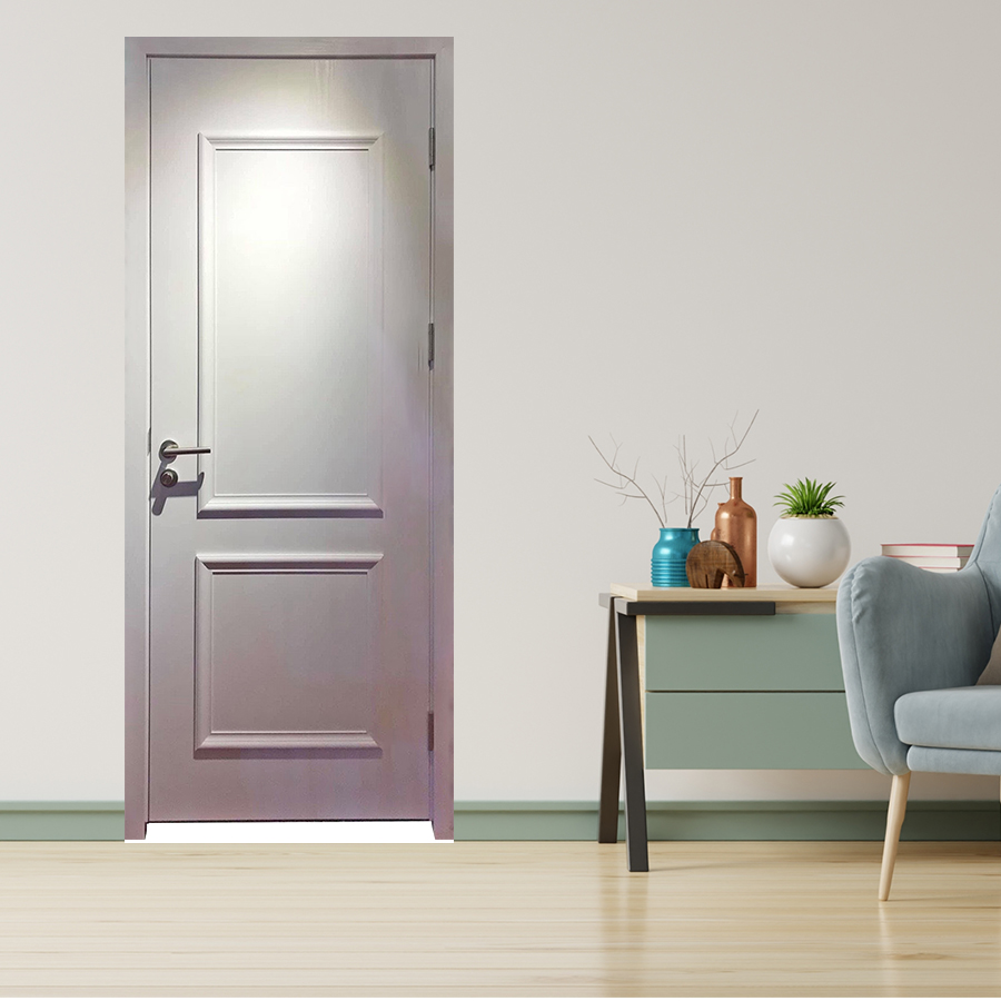 Cửa nhựa giả gỗ composite 2PN trắng