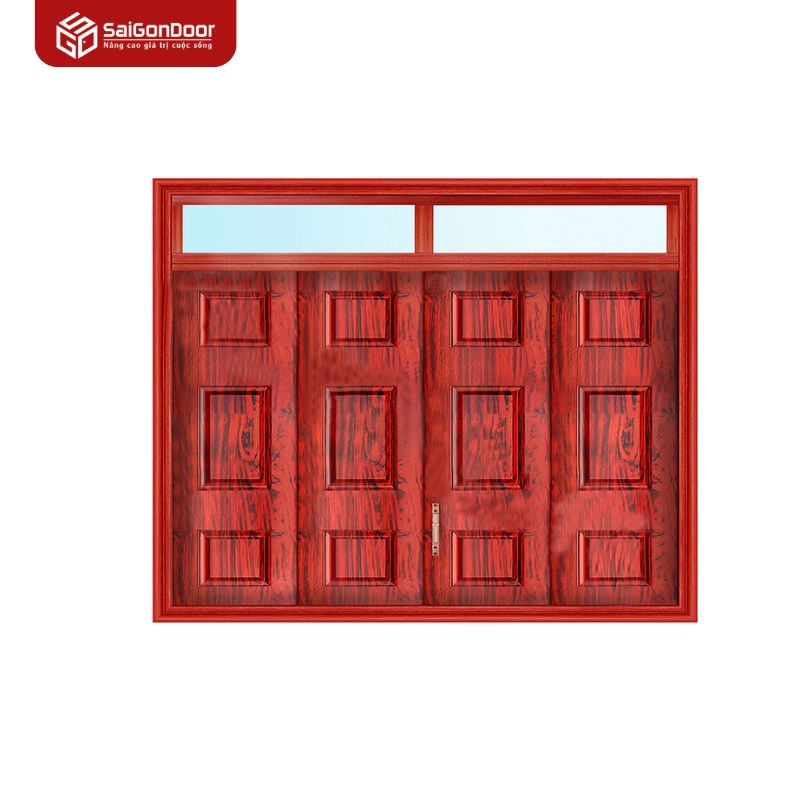 Cửa thép vân gỗ 2 cánh
