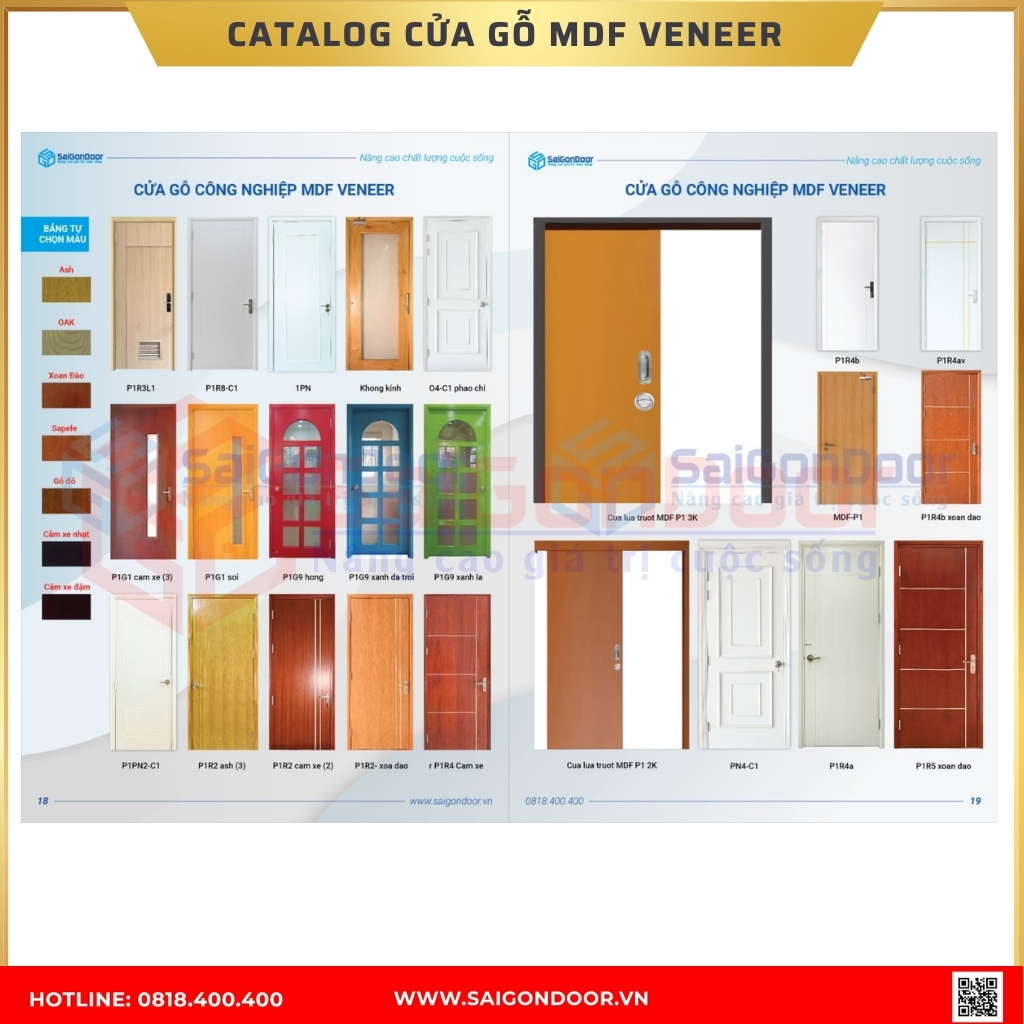 Catalog cửa gỗ MDF Veneer