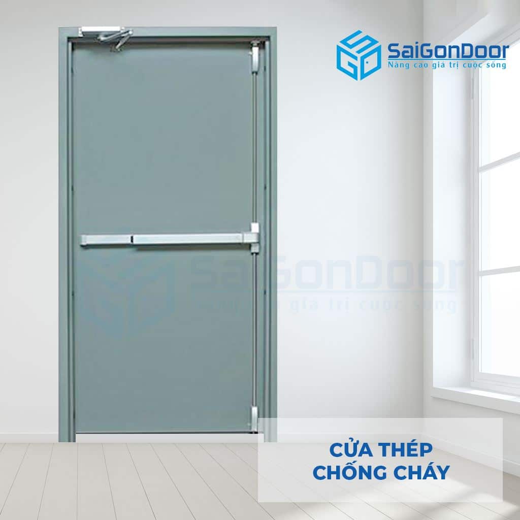 Cửa Thép Chống Cháy TCC Cua thep chong chay mau thong dung 3