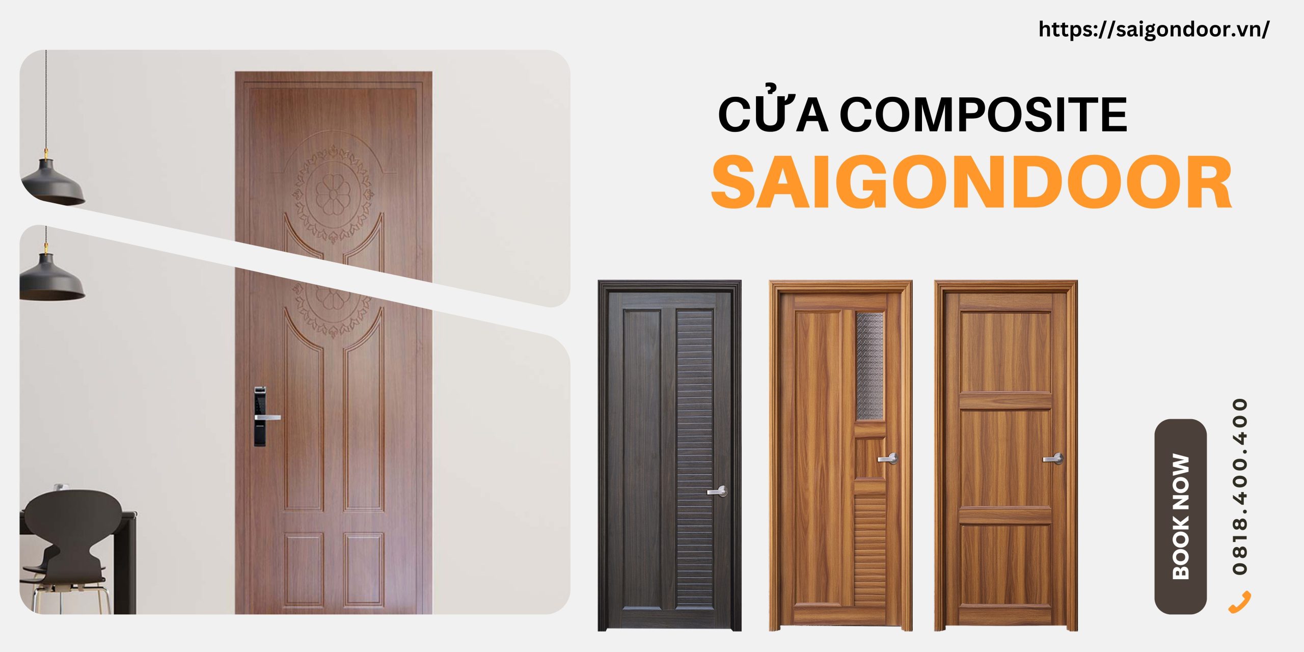 Mẫu cửa nhựa giả gỗ tại Sài Gòn Door