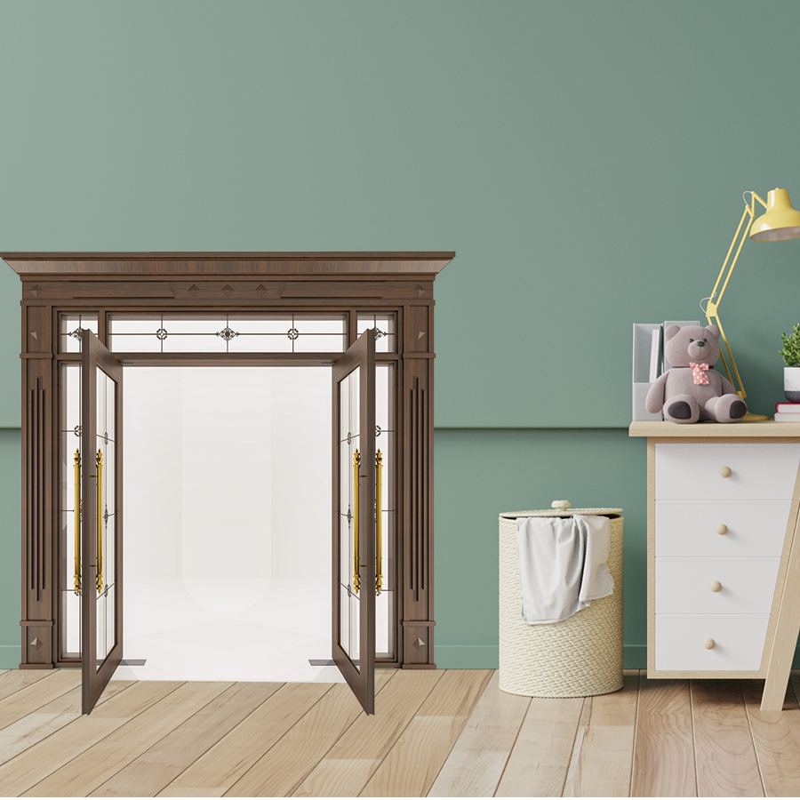 Cửa Nhôm Vân Gỗ 70