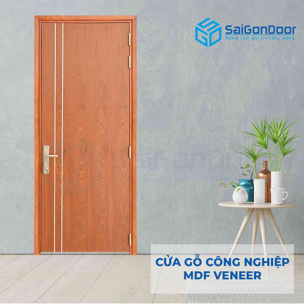 CỬA GỖ CÔNG NGHIỆP MDF VENEER P1R2-xoan dao