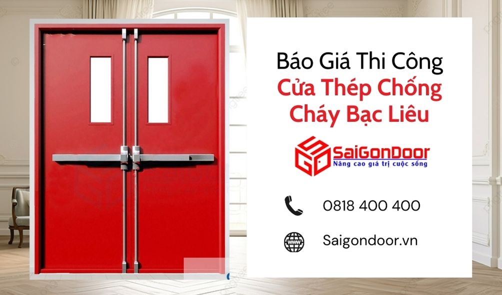 Báo Giá Thi Công Cửa Thép Chống Cháy Bạc Liêu