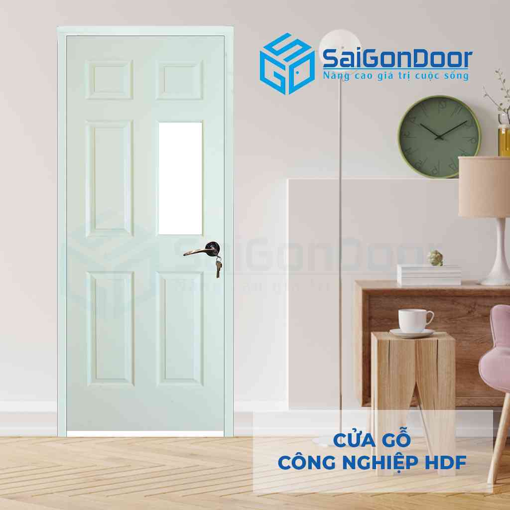 Mẫu cửa gỗ phòng ngủ màu trắng