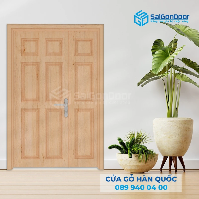 cửa 2 cánh nhựa giả gỗ 