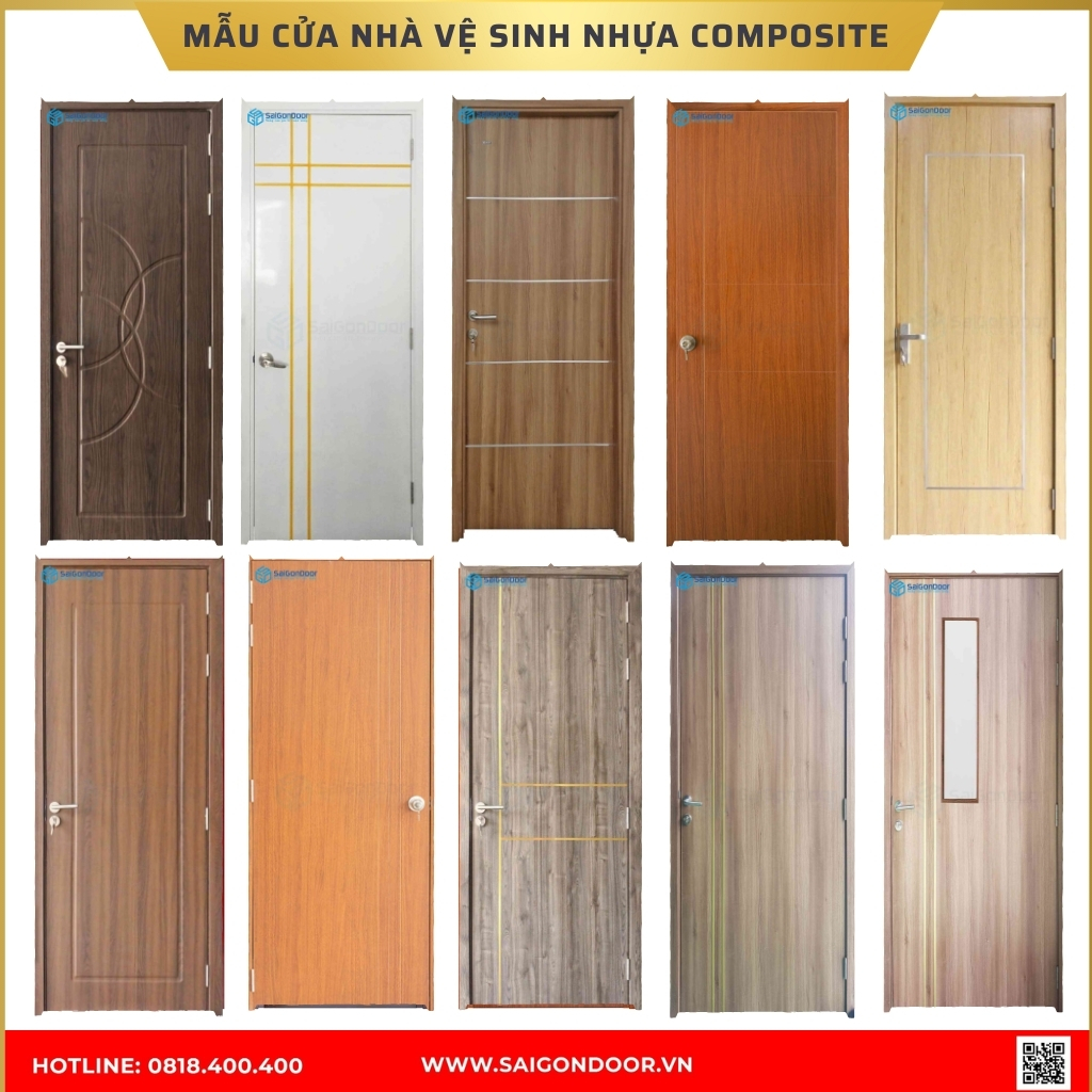 Mẫu cửa phòng ngủ nhựa composite được ưa chuộng