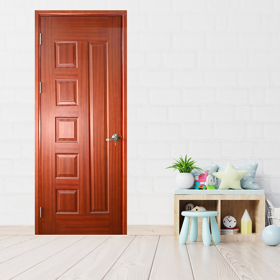 CỬA GỖ NHÀ TẮM SGD Cua go HDF Veneer 6B sapele