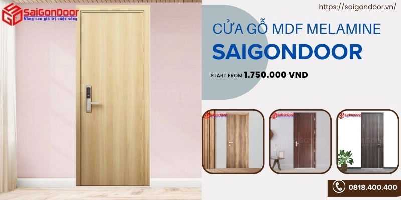 Các mẫu cửa gỗ MDF phủ Melamine phổ biến nhất