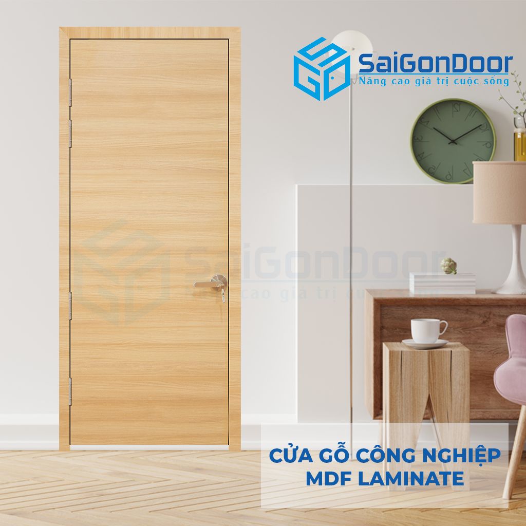 CỬA GỖ CÔNG NGHIỆP MDF LAMINATE P1 van ngang