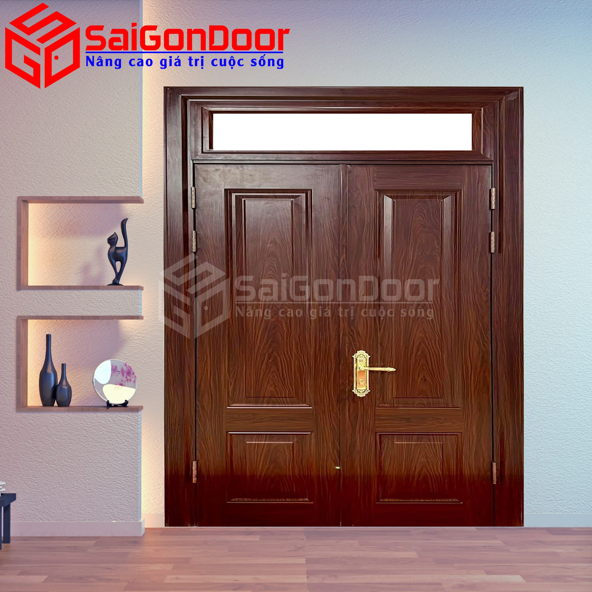 Cửa Thép Vân Gỗ SGD-KM.TVG-4C.10