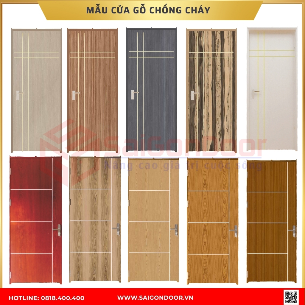 Mẫu cửa gỗ chống cháy được ưa chuộng