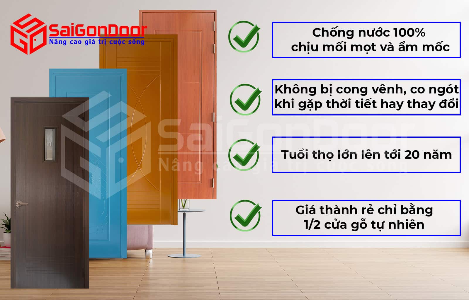 Cửa nhựa Composite SGD7-Sungyu-SYB-P1B01 14 Nhung uu diem cua cua nhua Composite