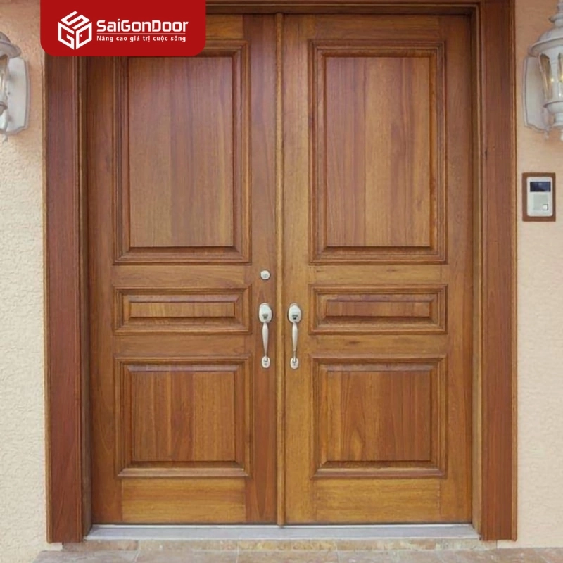 Cửa gỗ tự nhiên Saigondoor: Đặc điểm cấu tạo, ưu điểm vượt trội và tính ứng dụng