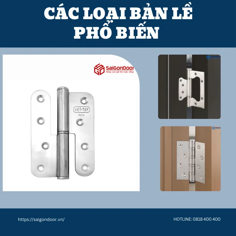 Các loại bản lề phổ biến