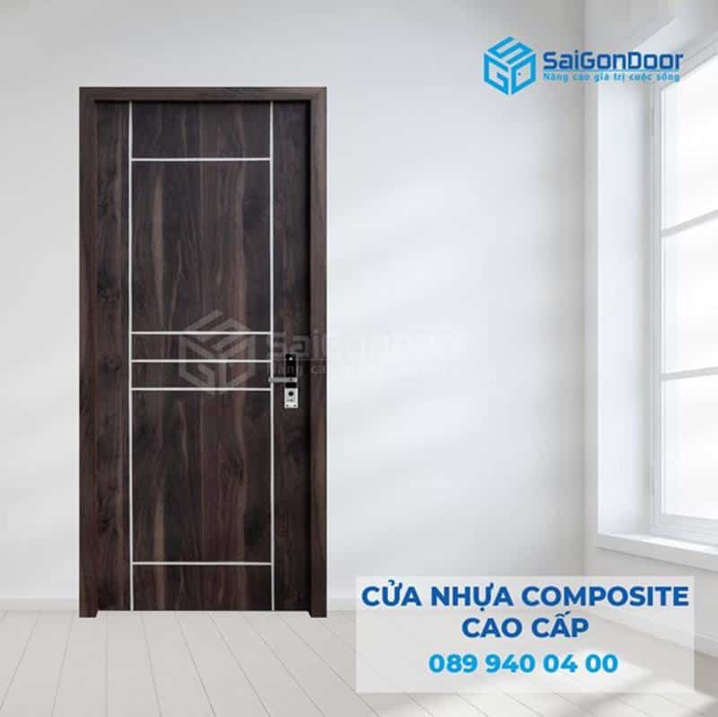 Cửa nhựa giả gỗ composte dòng phủ da bề mặt phủ vân gỗ  SYB