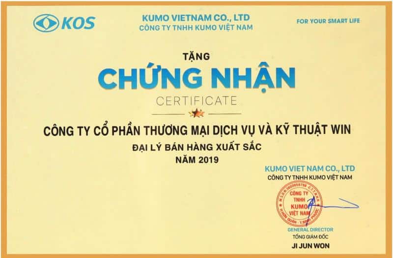 Chung nhan ban hang xuat sac 2019