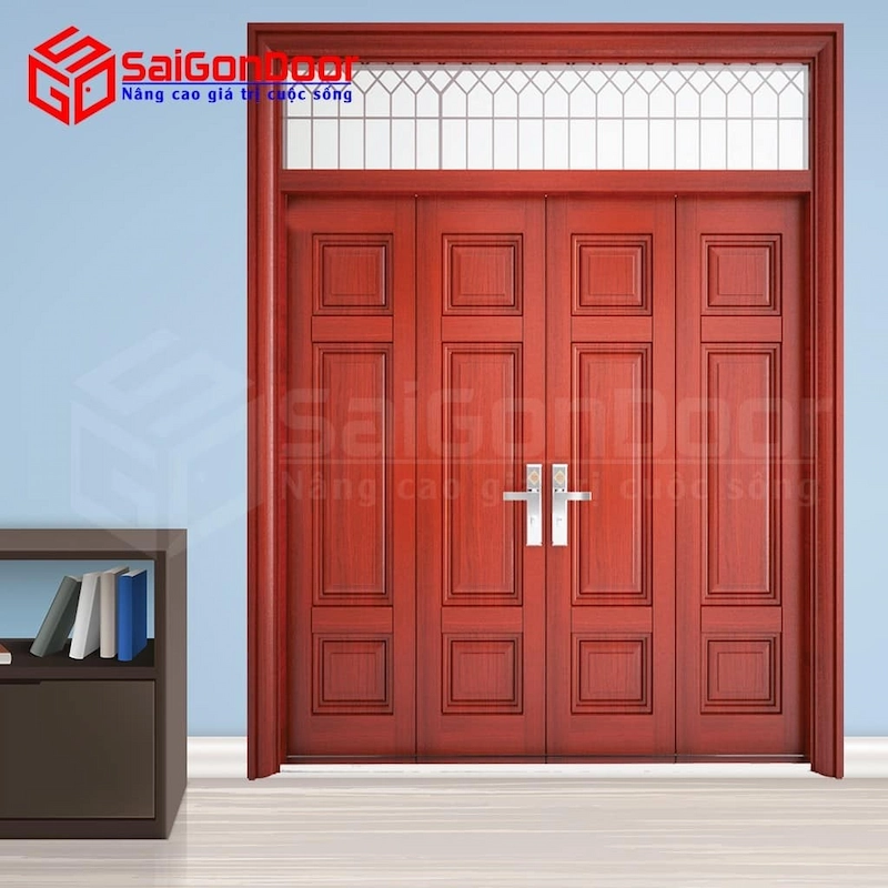 Cửa thép vân gỗ TVG-4H8-V1
