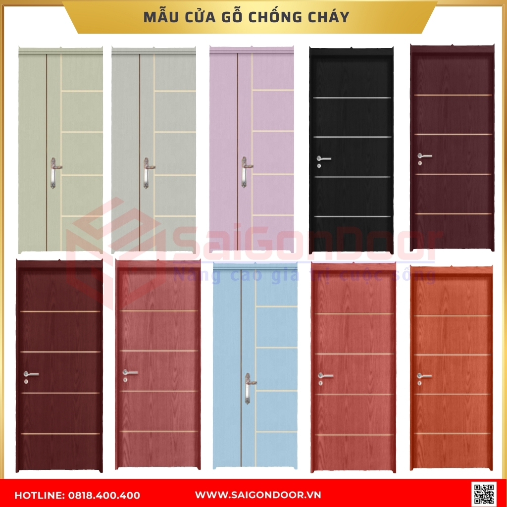 Các mẫu cửa gỗ chống cháy được ưa chuộng tại Tiền Giang