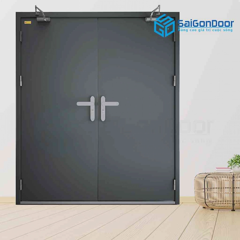 Phụ kiện và vật tư đi kèm cửa thép chống cháy 2 cánh