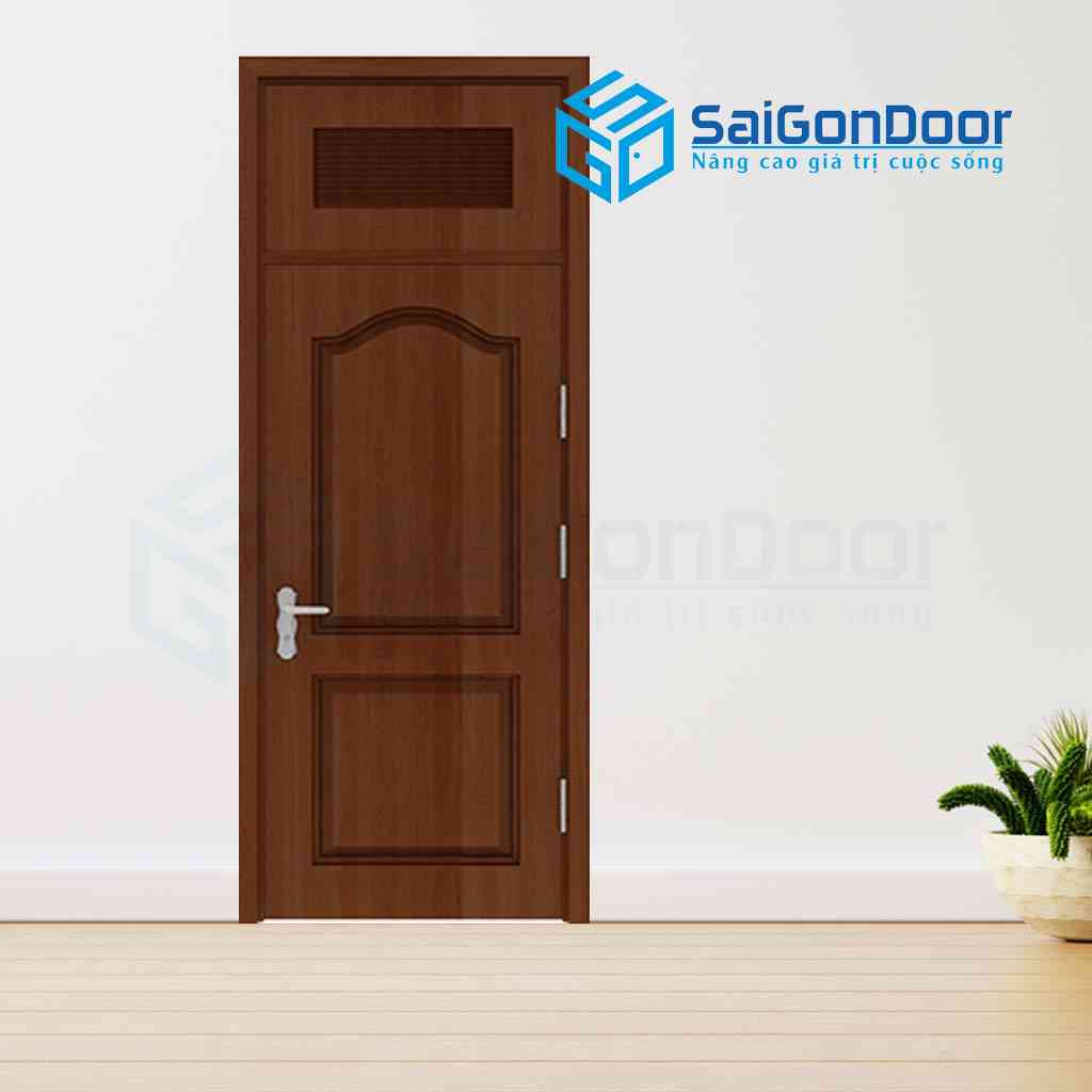 Mẫu cửa nhựa gỗ chịu nước 2A Walnut