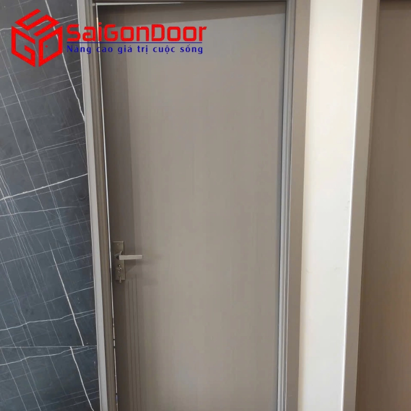 Công trình lắp đặt cửa gỗ vân gỗ cao cấp tại phường 1 Đồng Tháp