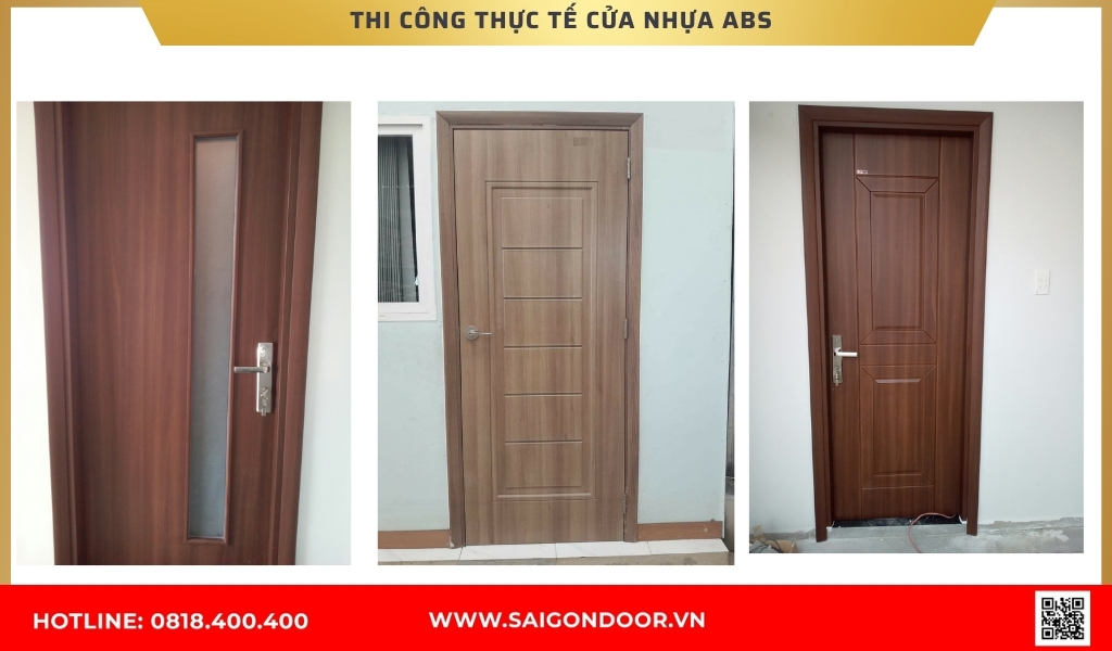 Hình ảnh thi công thực tế cửa nhựa ABS Hàn Quốc An Giang