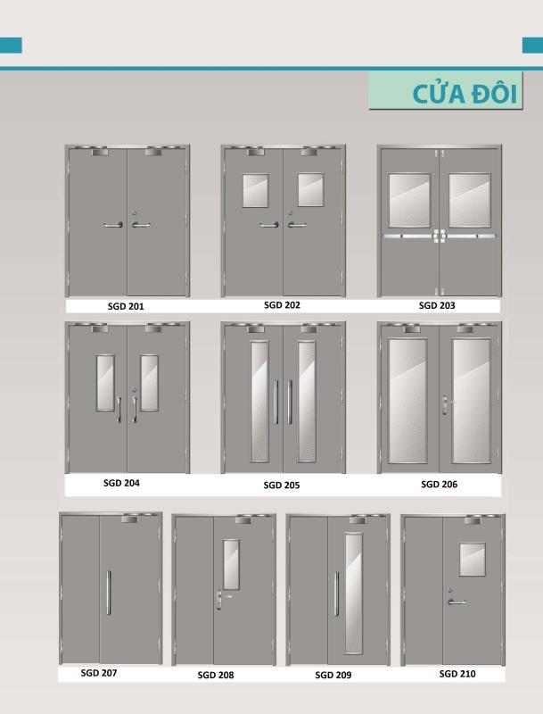 Catalogues Cửa Thép Chống Cháy 2 Cánh Saigondoor