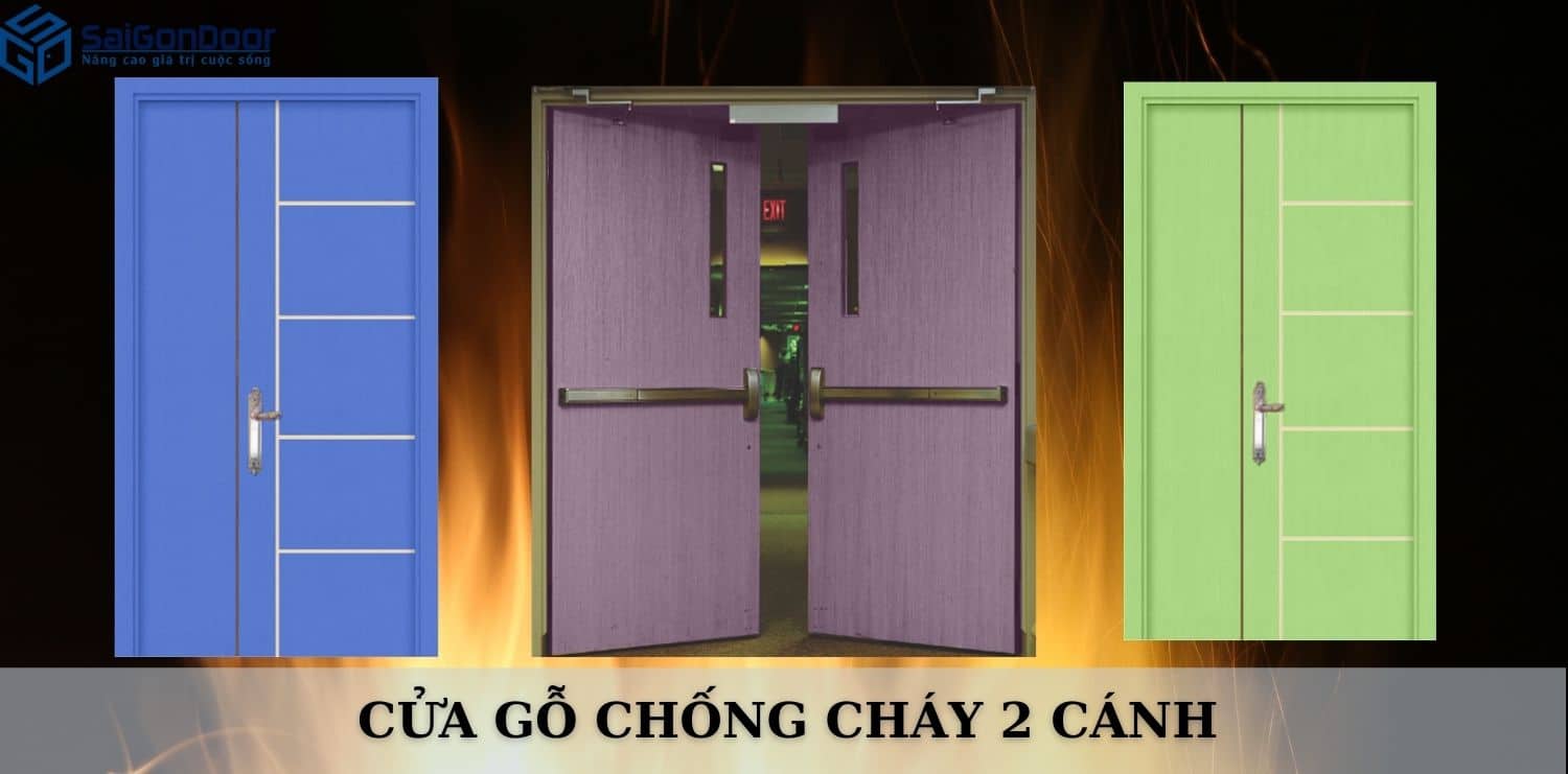 cua chong chay 2 canh go