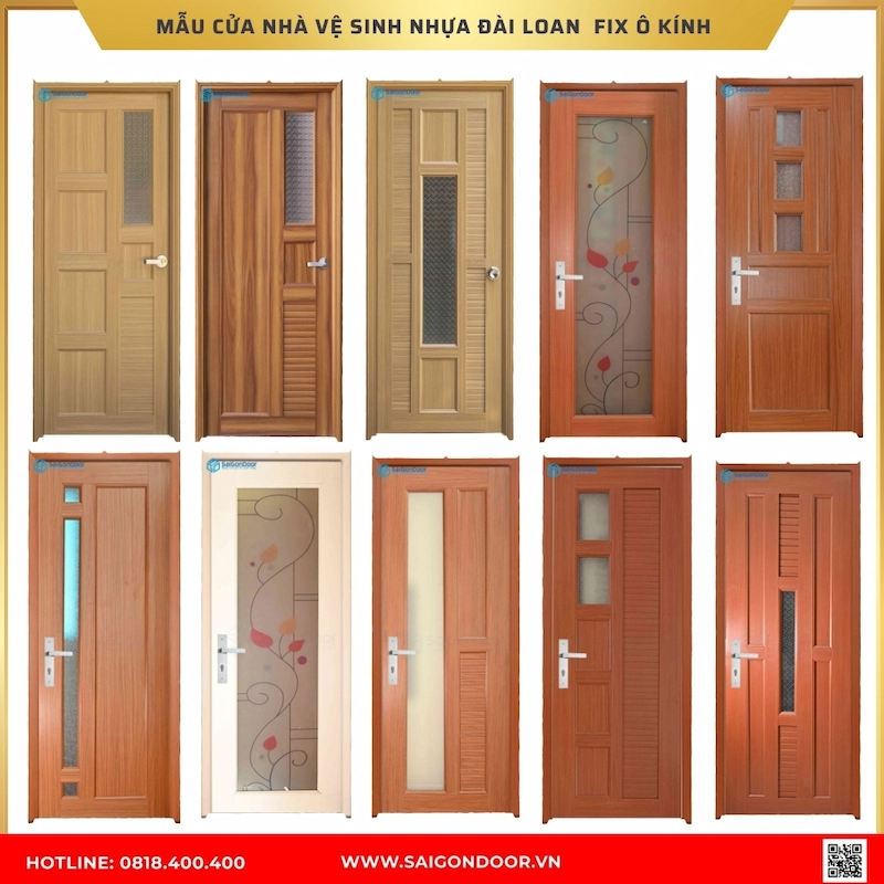 So sánh cửa nhựa Đài Loan với các loại cửa nhựa nhà vệ sinh khác