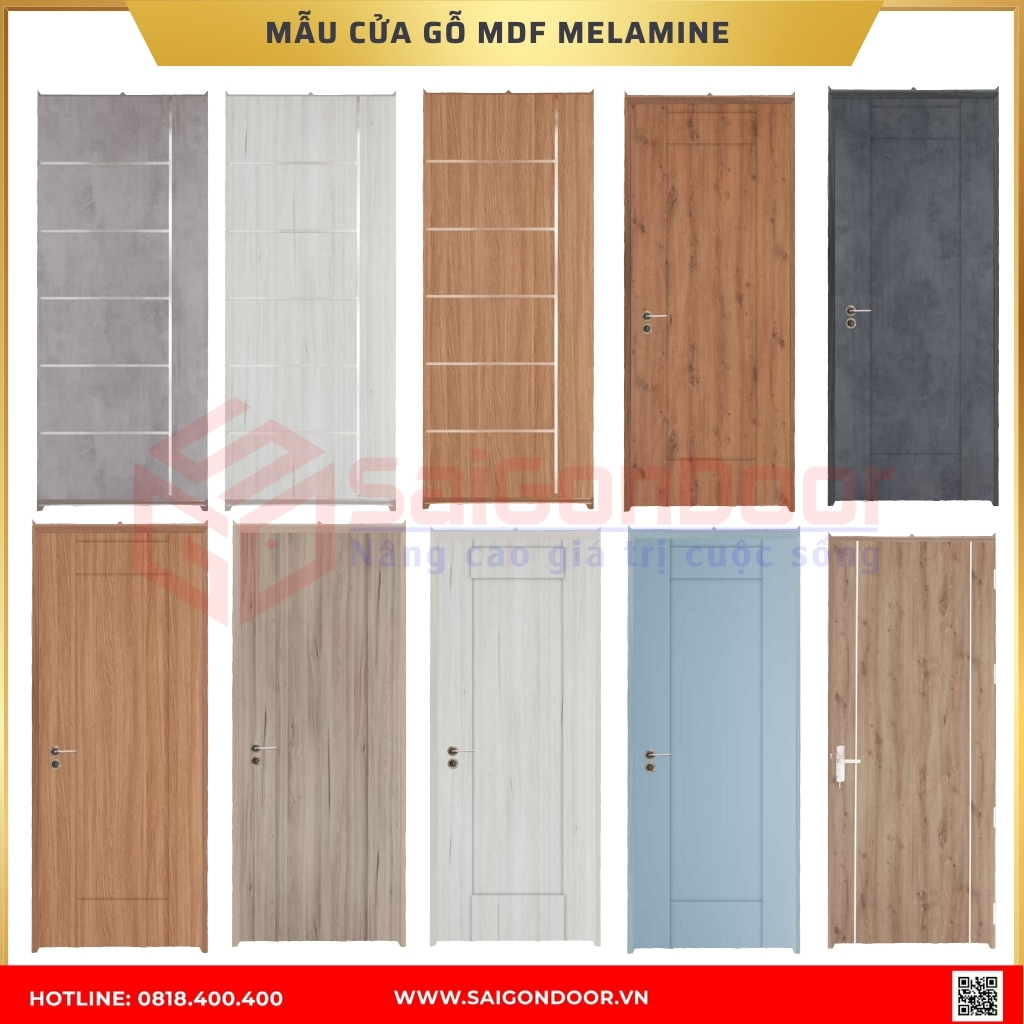 Mẫu cửa MDF Melamine được ưa chuộng