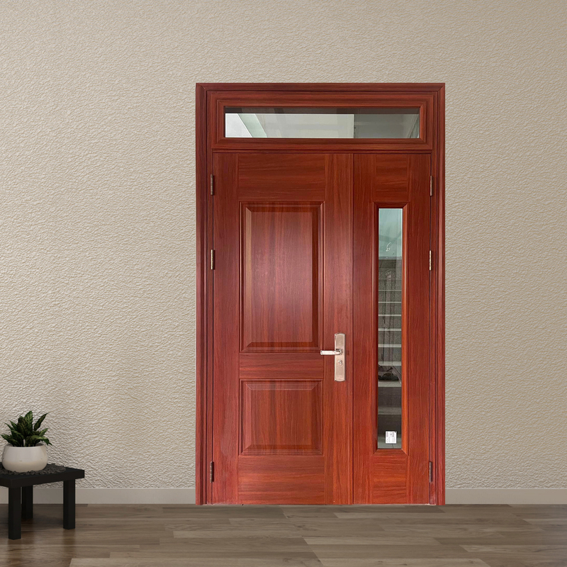 Cửa Thép Vân Gỗ Cách Âm Cách Nhiệt Cho Nhà Mái Thái