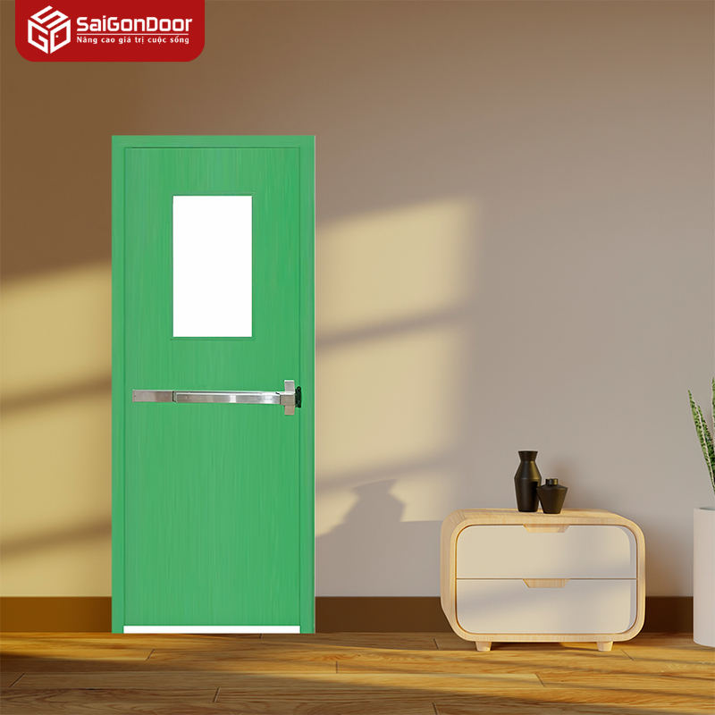 Cửa thép chống cháy TCC P1G1 thoát hiểm có khóa