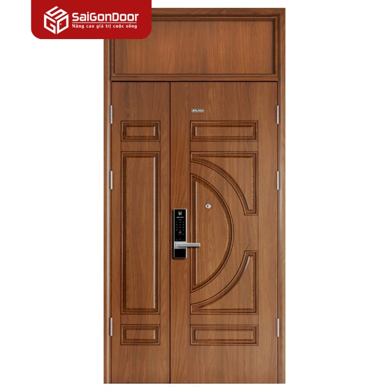 Quy trình lắp đặt cửa thép vân gỗ 2 cánh lệch