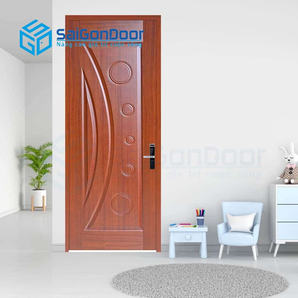 CỬA GỖ NHÀ TẮM SGD Cua go HDF Veneer 1K sapele