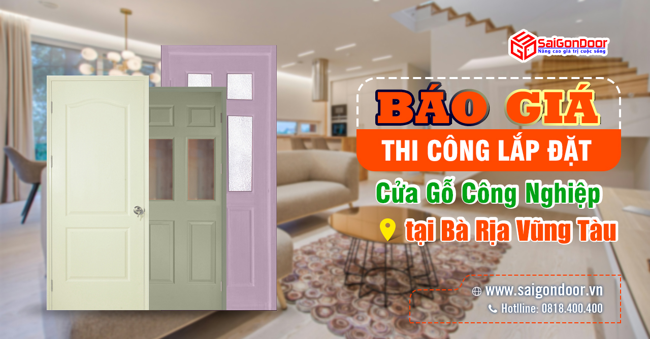 Báo giá cửa gỗ công nghiệp Bà Rịa Vũng Tàu mới nhất 