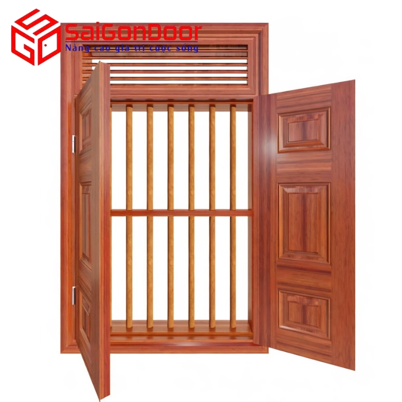 cửa sổ thép vân gỗ cửa sổ thép vân gỗ