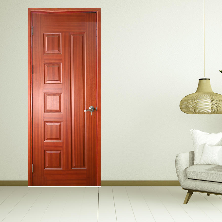 CỬA GỖ NHÀ TẮM SGD Cua go HDF Veneer 6B sapele