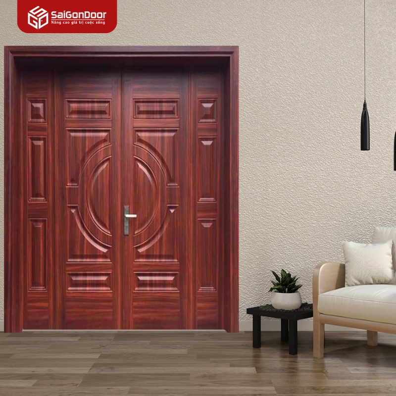 Cửa thép vân gỗ SGD 6