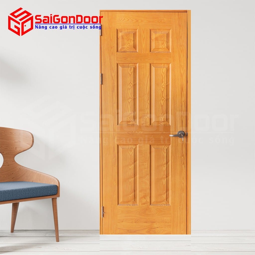 Cửa gỗ công nghiệp HDF Veneer 6A-Sồi