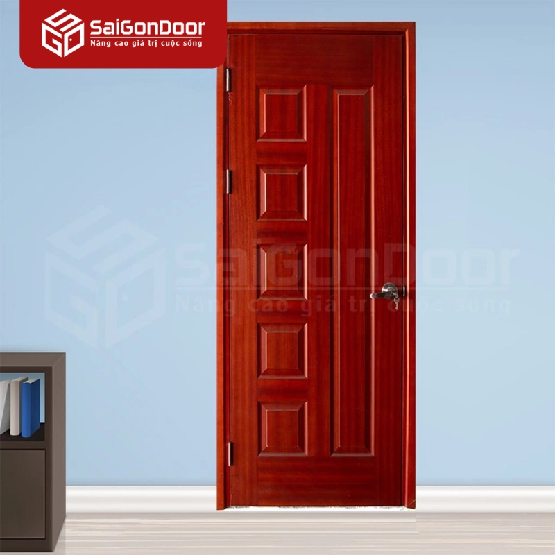 Cửa gỗ công nghiệp HDF Veneer 6B Xoan Đào-2