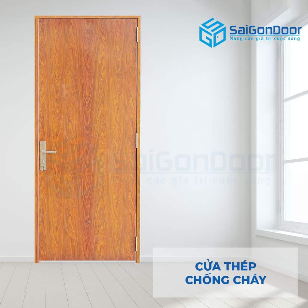 Cửa Thép Chống Cháy TCC Cua thep chong chay P1 van go (2)